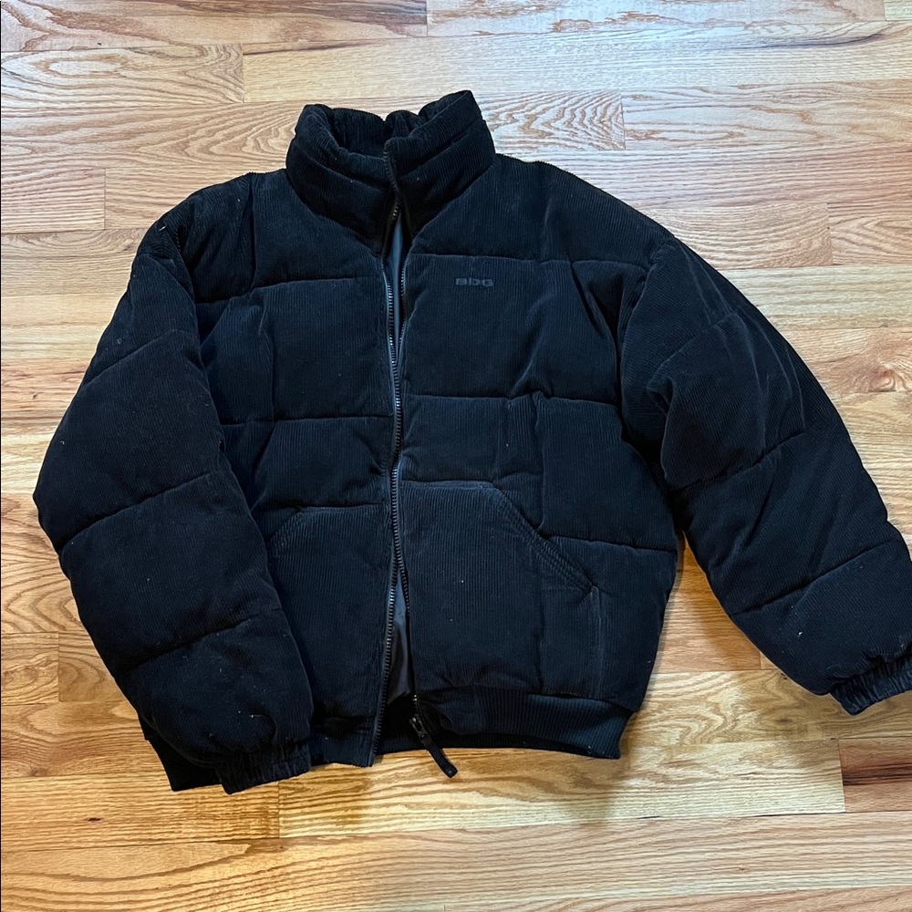 BDG Black Corduroy Puffer Jacket